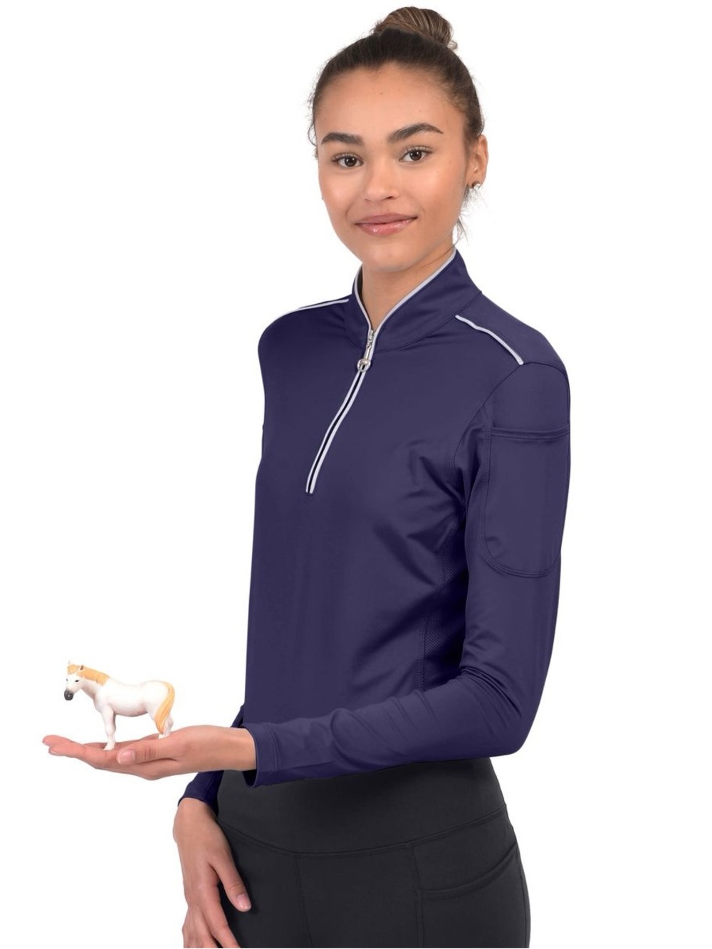 Chestnut Bay Women's Performance Rider SkyCool Long Sleeve Shirt -purple xsmall